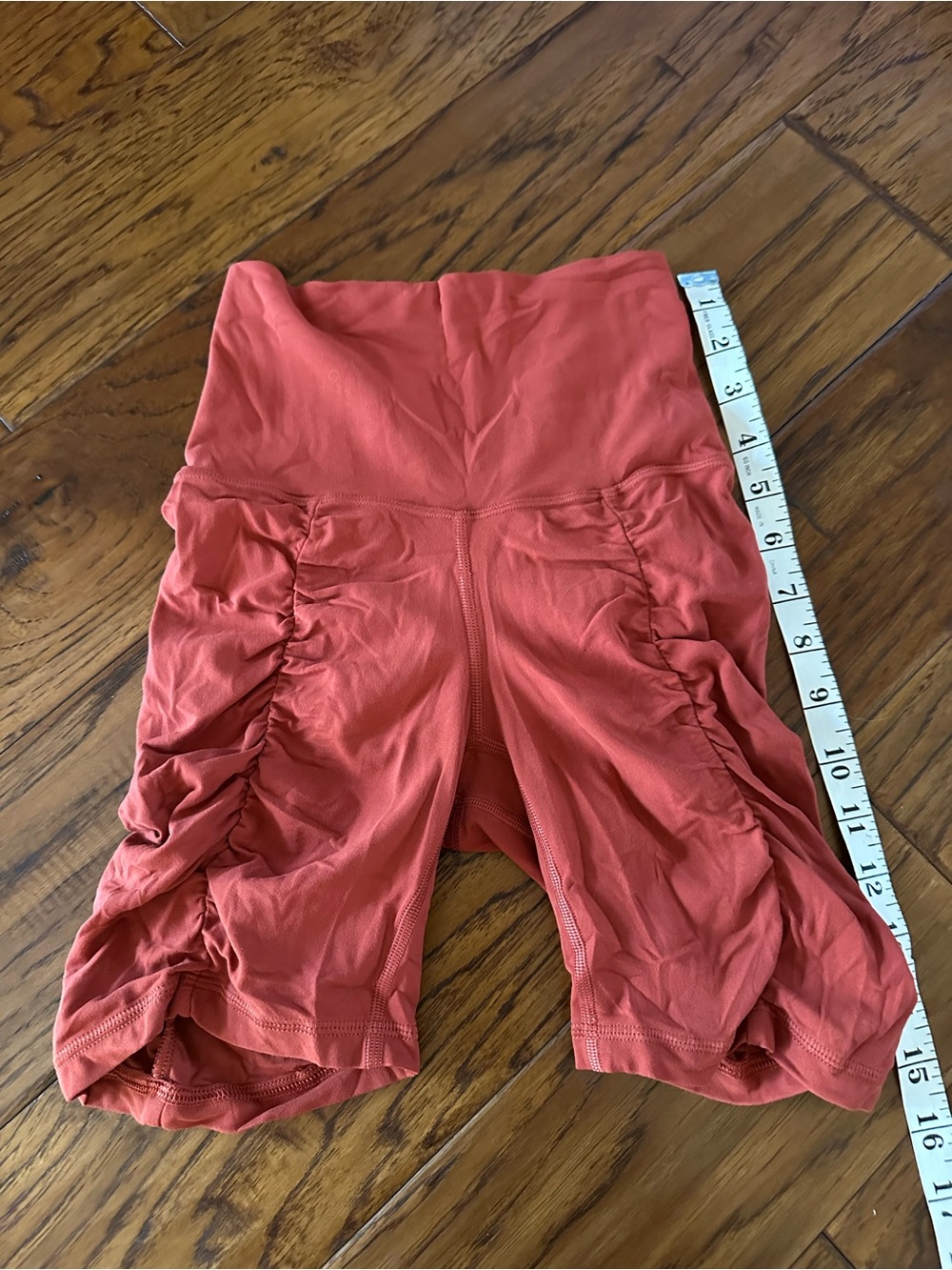 lululemon athletica Coral Ruched Bike Shorts